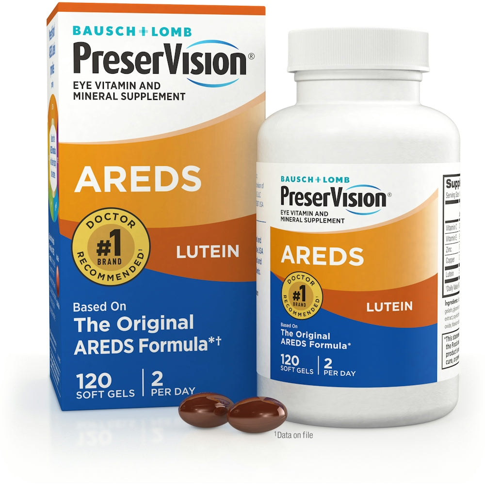 PreserVision Eye Vitamin & Mineral Supplement, AREDS Formula, Lutein, Soft Gels by Pasteur Pharmacy