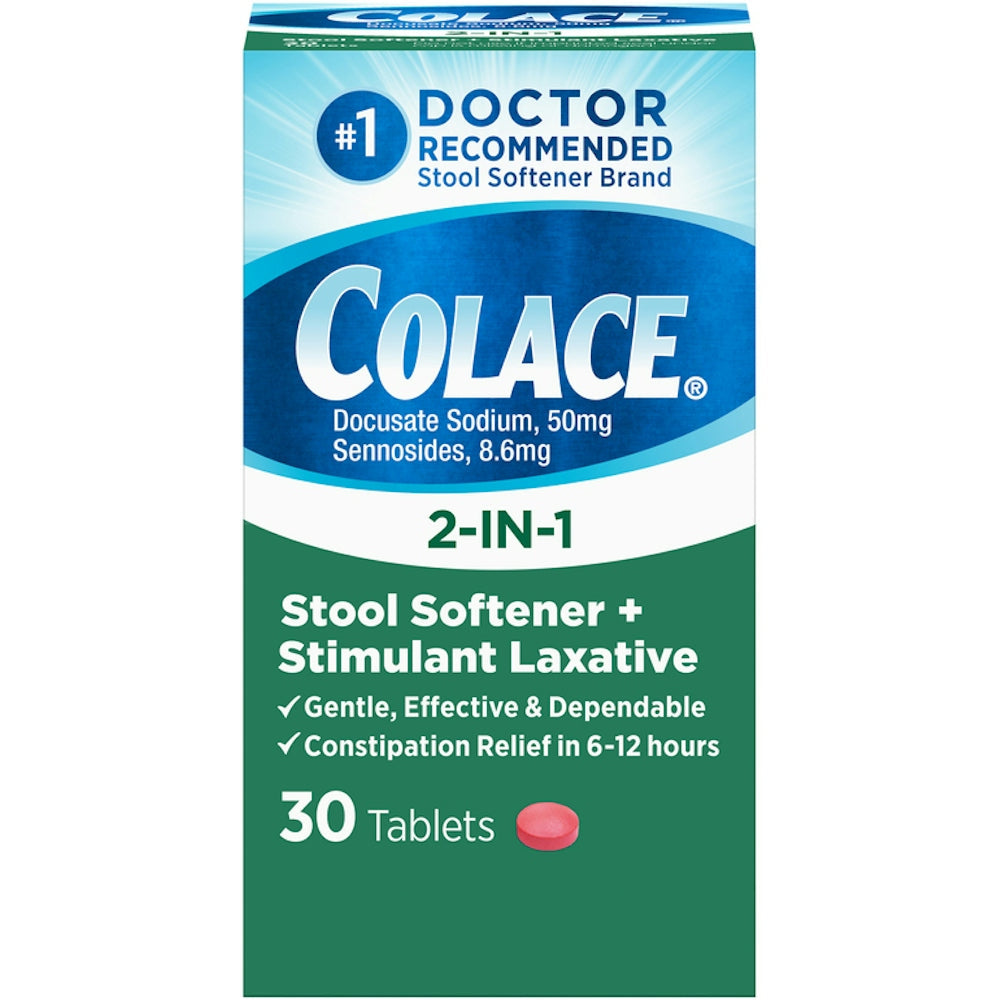 Colace® 2-in-1 Stool Softener + Stimulant Laxative Tablets - DestGlow