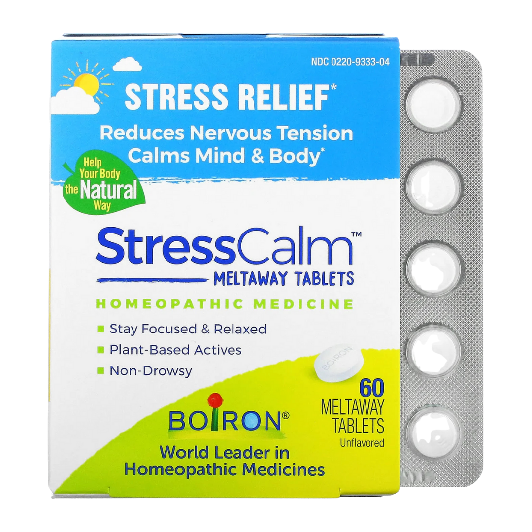 Boiron StressCalm Meltaway Tablets for Stress Relief (60 ct) DestGlow