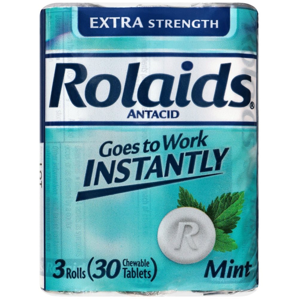 Rolaids Tablets Extra Strength Mint Tablets Antacid 3-10 Tablets Rolls - DestGlow