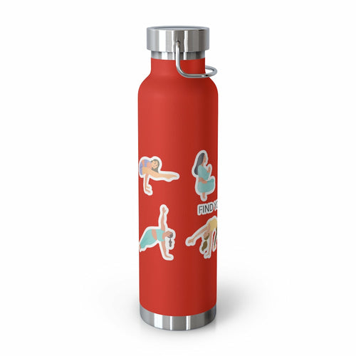 Yoga Poses Find Your Balance Insulated Bottle - 22oz Stainless Steel Vacuum Flask