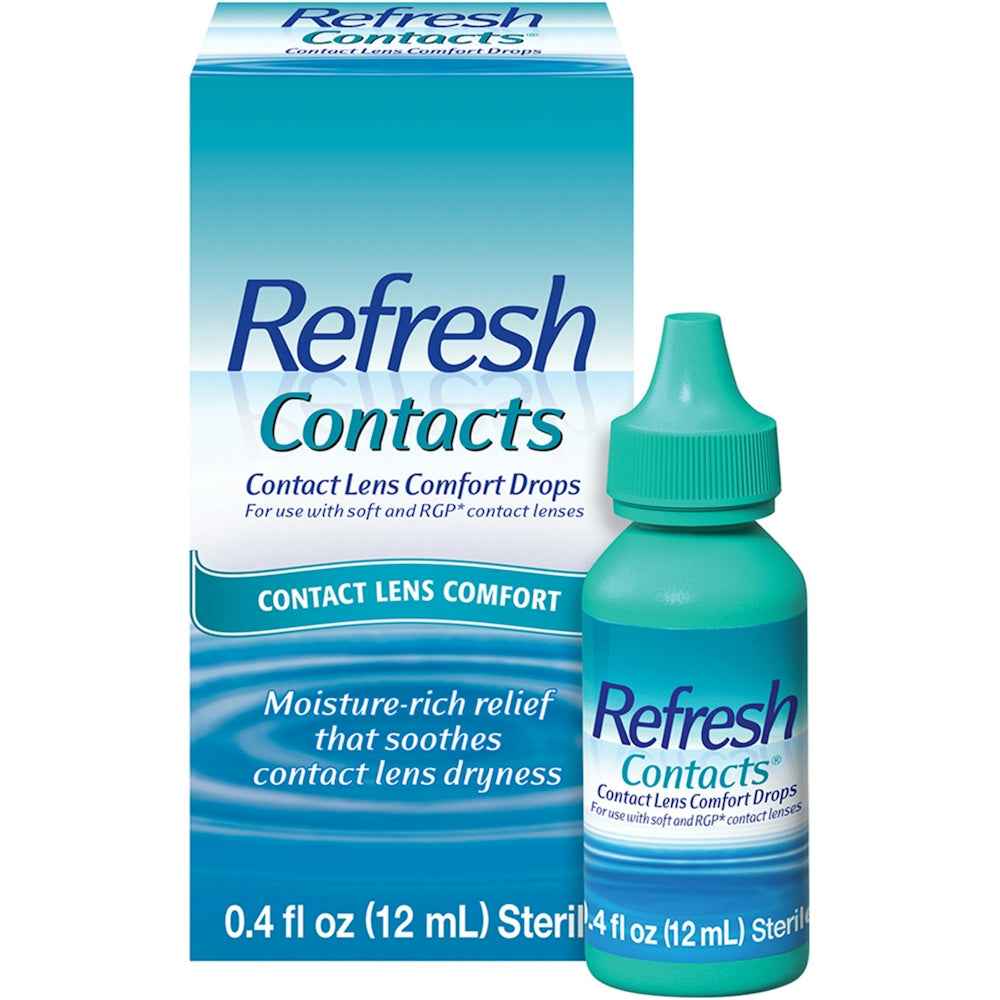 Refresh Contacts Contact Lens Comfort Drops, 0.4 Fl Oz - DestGlow