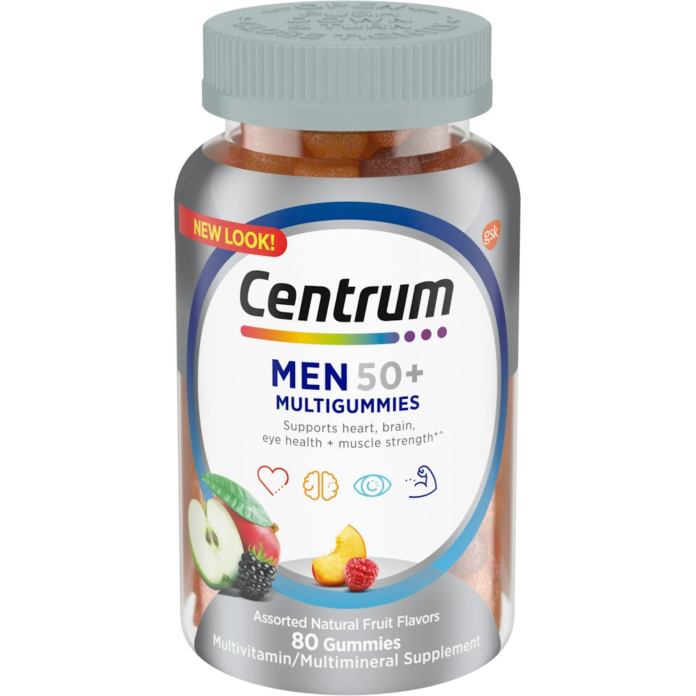 Centrum Men 50+ Multivitamin gummies Fruit 80Ct by Pasteur Pharmacy