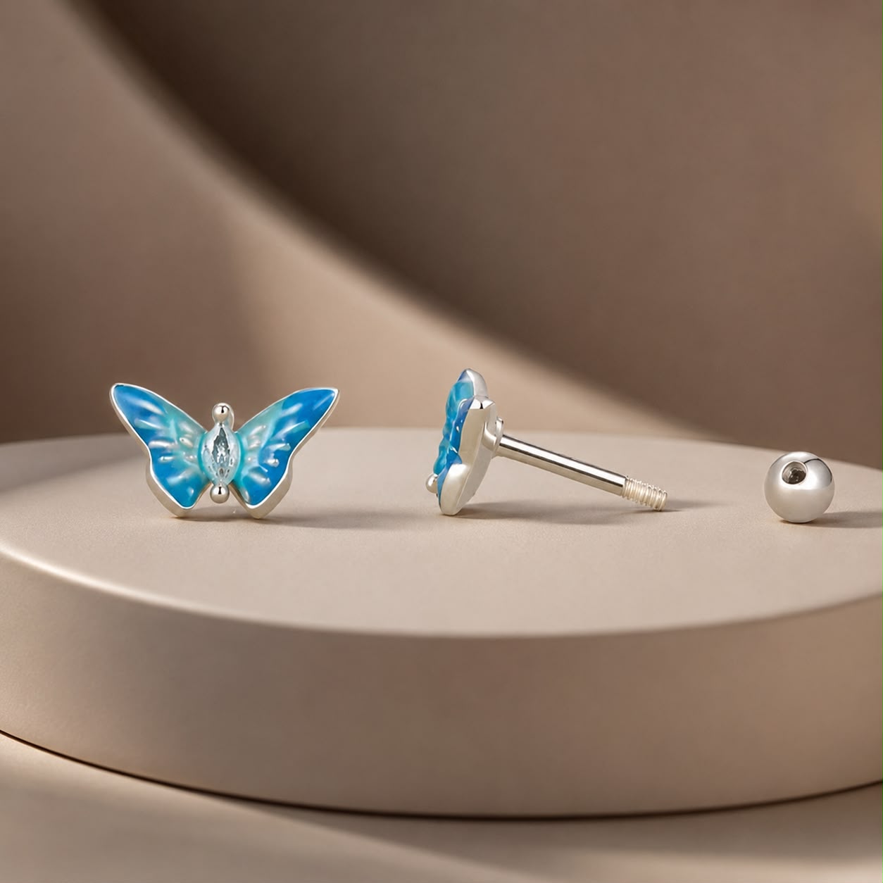 925 Sterling Silver Earrings with Enamel and CZ for Women DestGlow