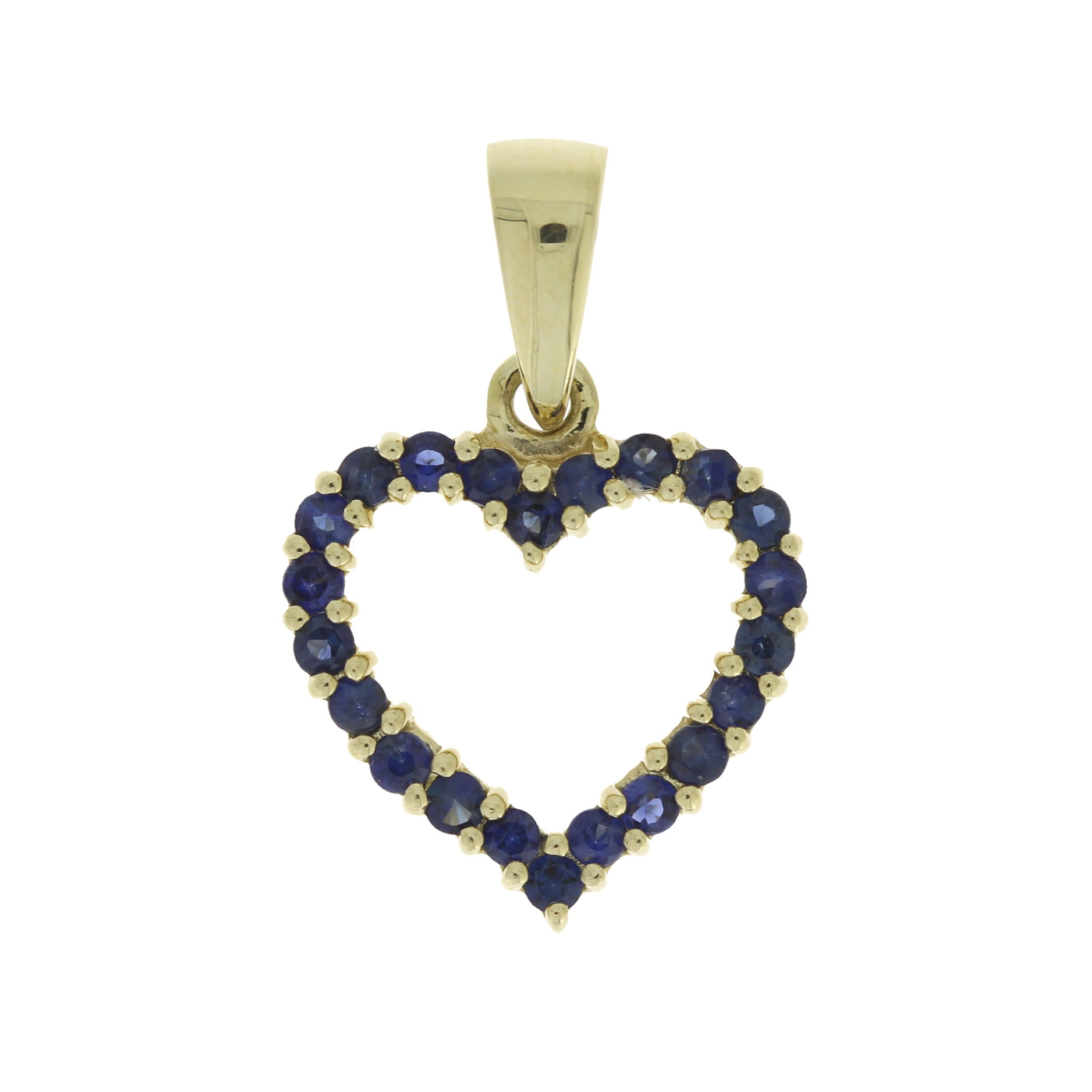 .37ct Sapphire Heart Love Pendant 10KT Yellow Gold by Bids.com