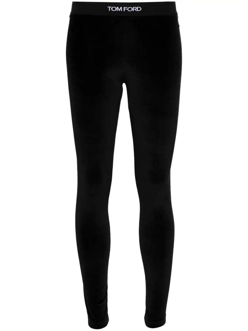 Tom Ford Women Stretch Lustrous Velour Signature Leggings DestGlow