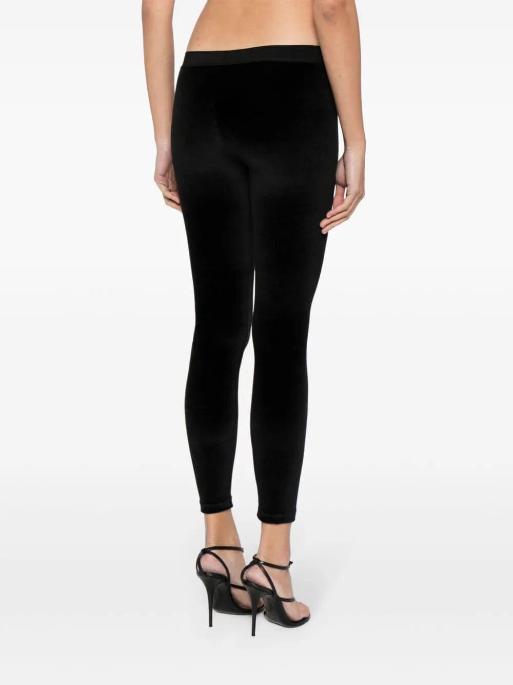 Tom Ford Women Stretch Lustrous Velour Signature Leggings DestGlow