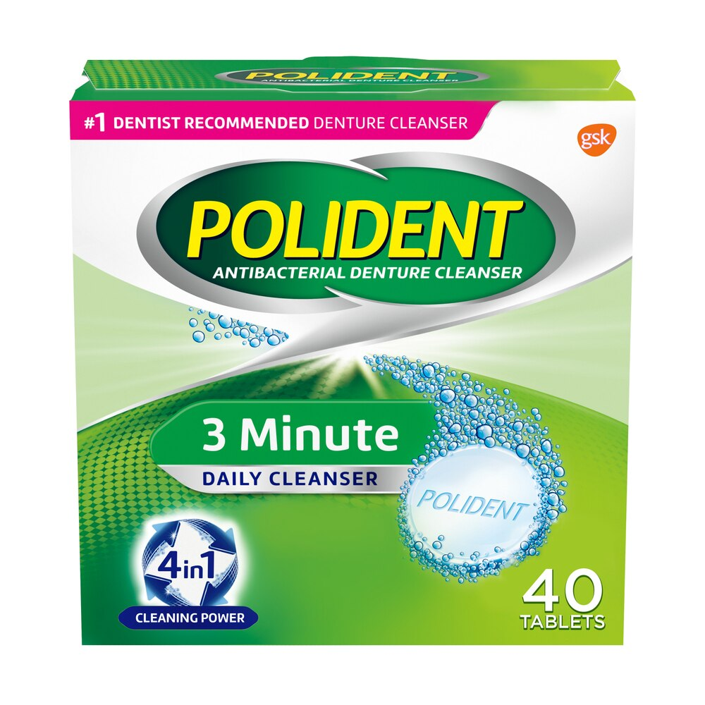 Polident 3 Minute Denture Cleanser Tablets (40 ct) DestGlow