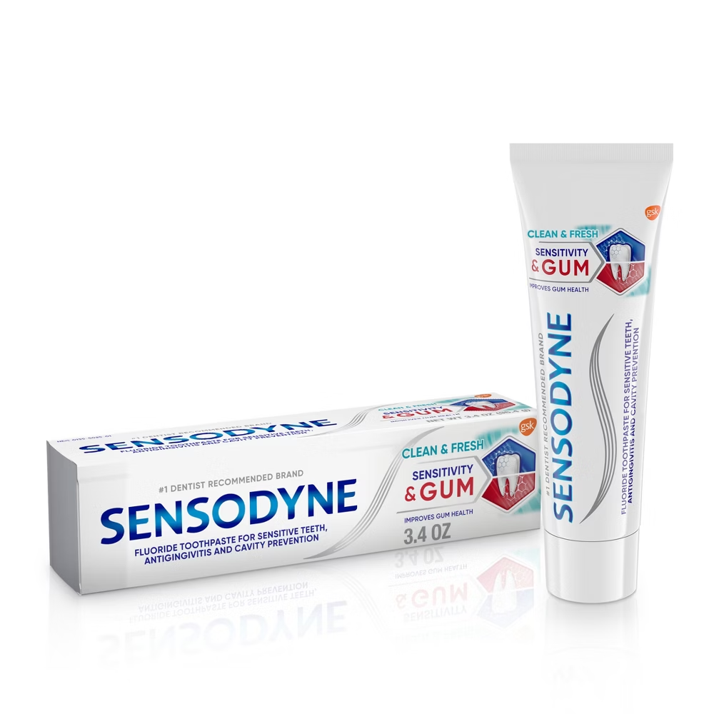 Sensodyne Sensitivity + Gum Clean Fresh Toothpaste (3.4 oz) DestGlow