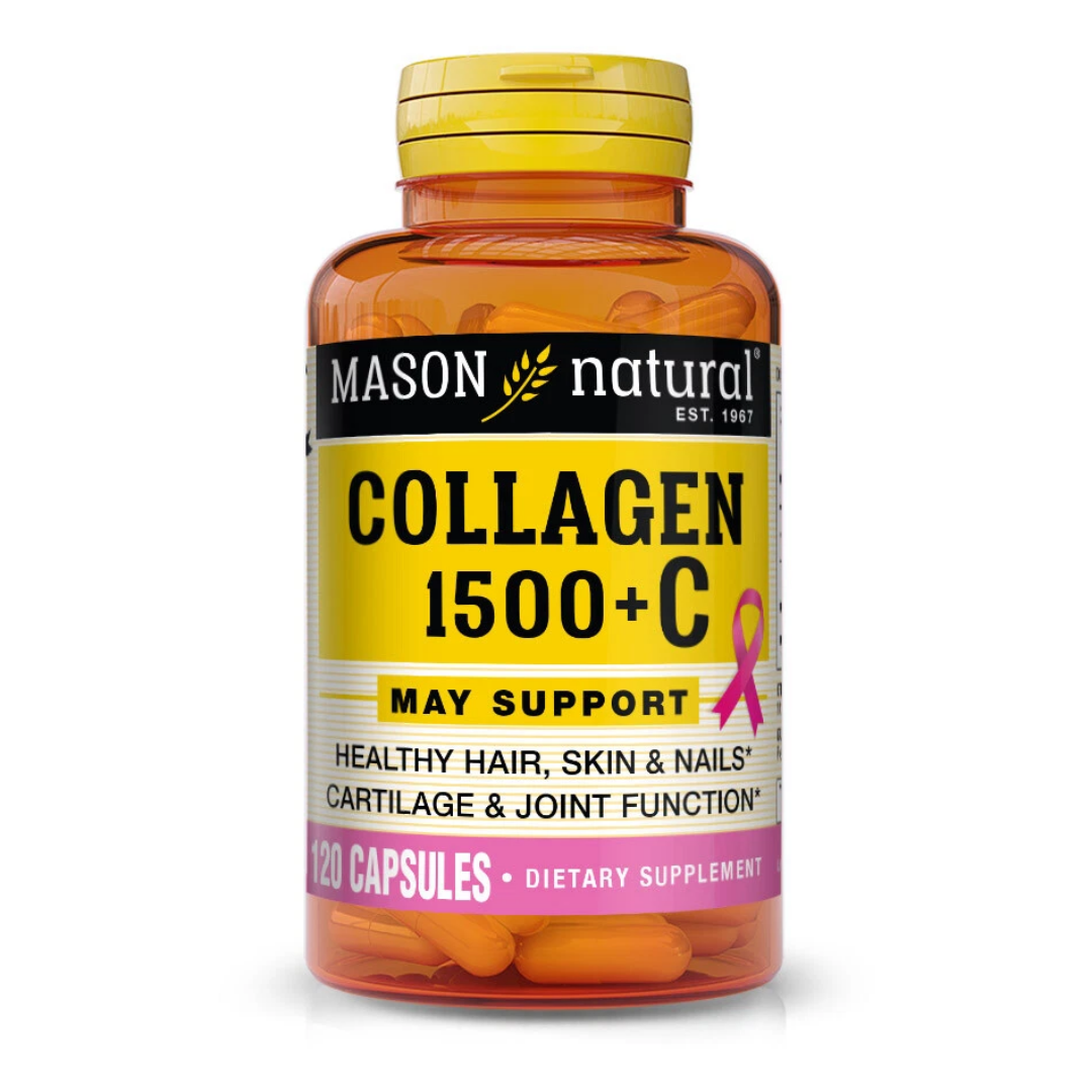Mason Natural Collagen 1500 + Vitamin C Capsules (120 ct) DestGlow