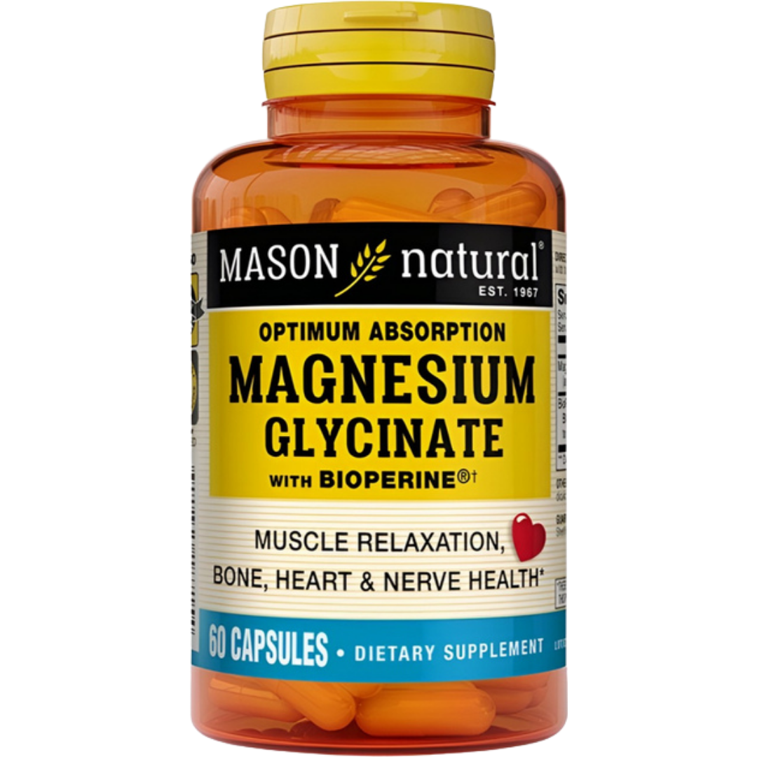 Mason Natural Magnesium Glycinate with Bioperine Capsules (60 ct) DestGlow