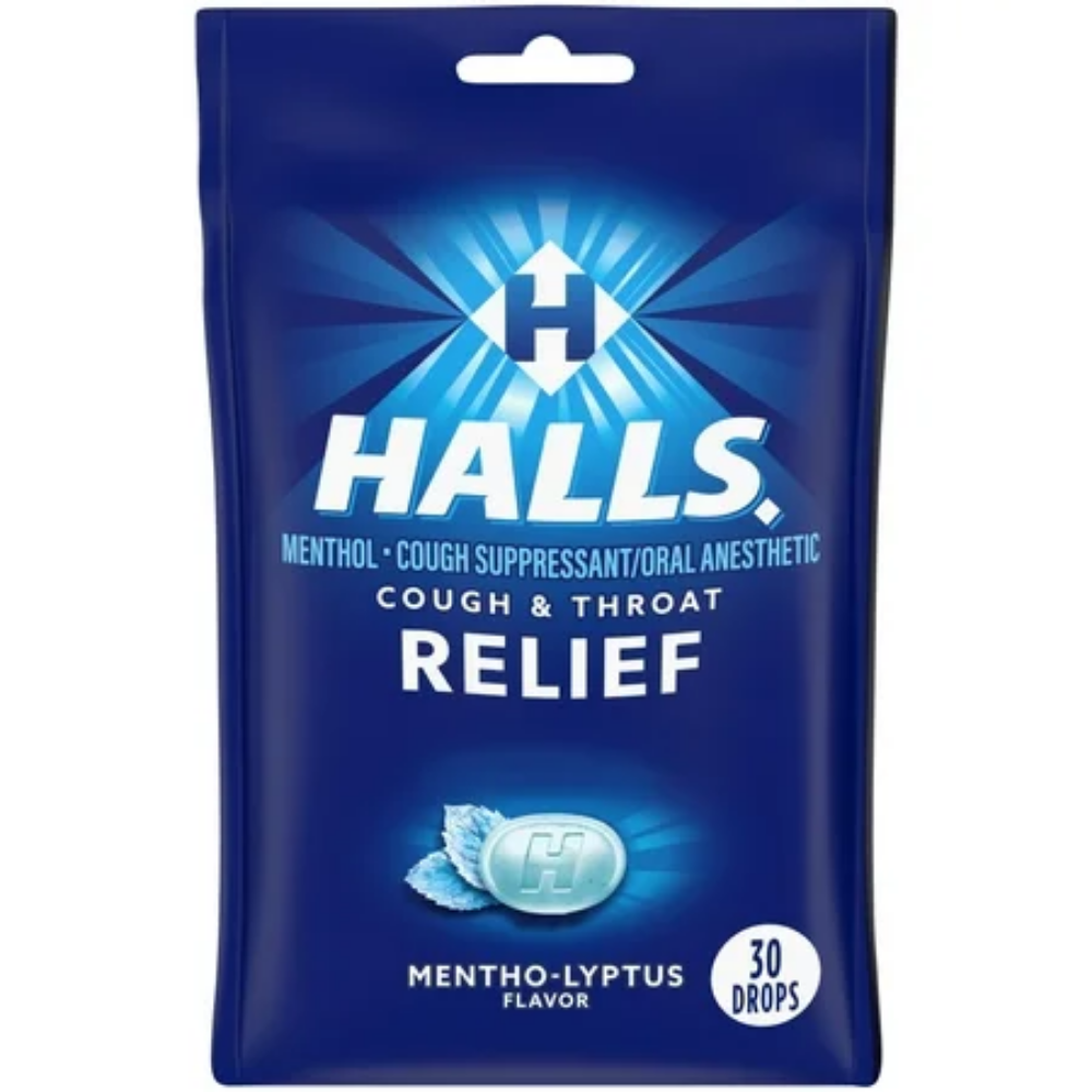 Halls Cough Drops Mentho-Lyptus (30 ct) DestGlow
