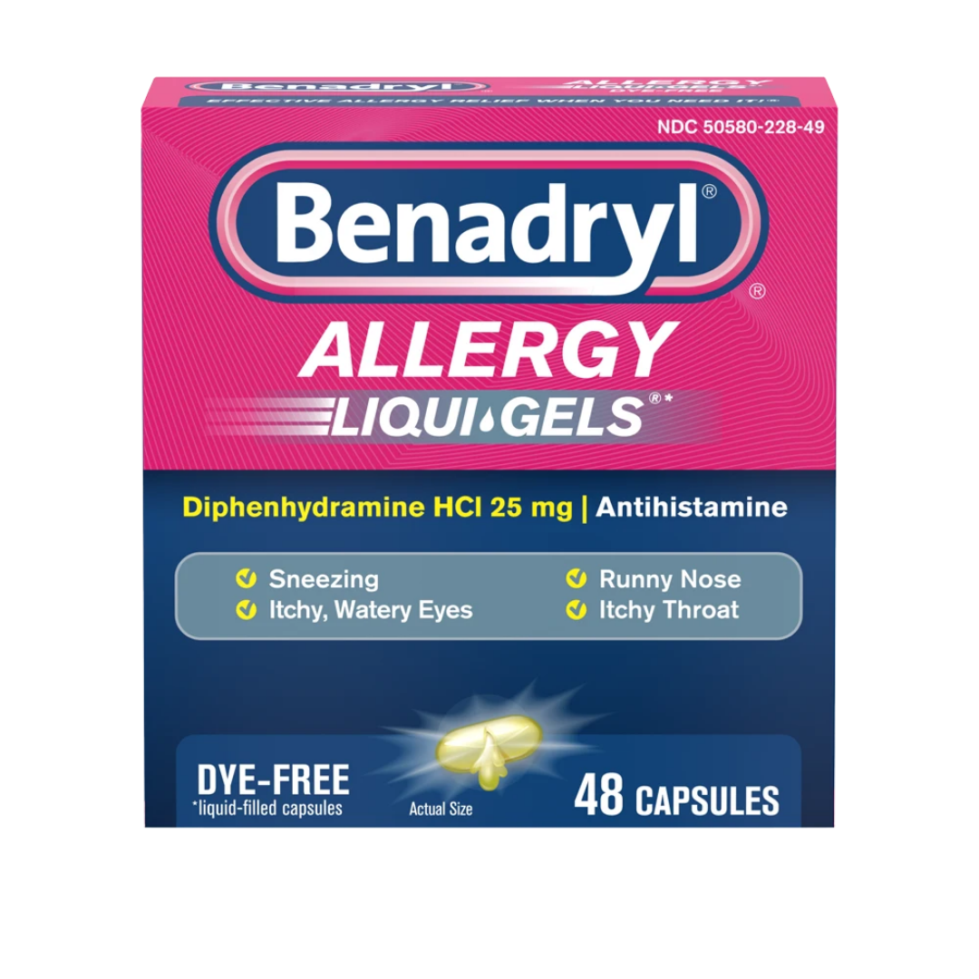 Benadryl Dye-Free Allergy Relief Liquid Gels (24ct) DestGlow