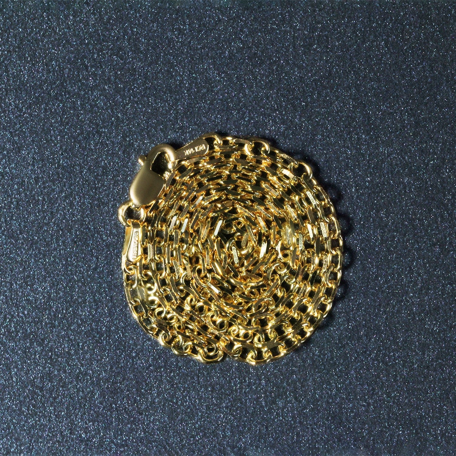 2.3mm 14k Yellow Gold Diamond Cut Cable Link Chain by Bids.com