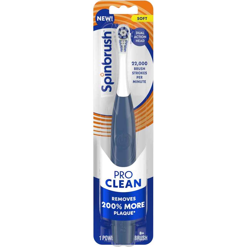 Spinbrush Pro Clean 8+ Soft Powered Toothbrush