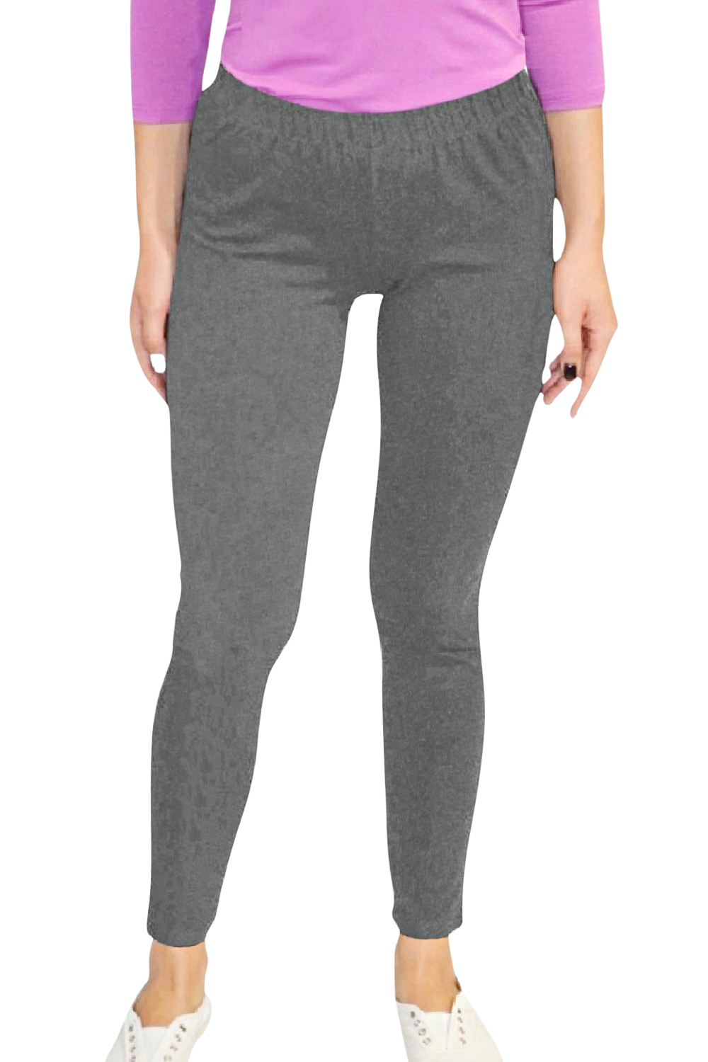 Comfortable Medium Weight Full Length Cotton Spandex Jersey Leggings by Kosher Casual USA