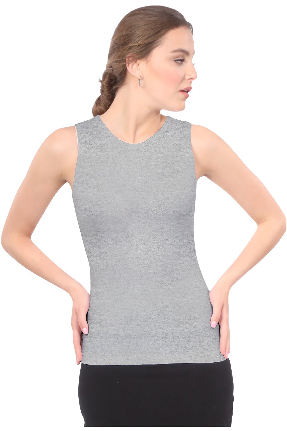 Premium Sleeveless Layering Tank Top with Full Shoulder Coverage by Kosher Casual USA