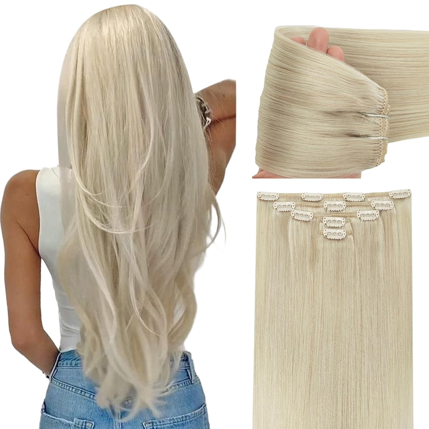 VIP Clip Extensions / Silky Straight 18" (140 g) - ClipeX System