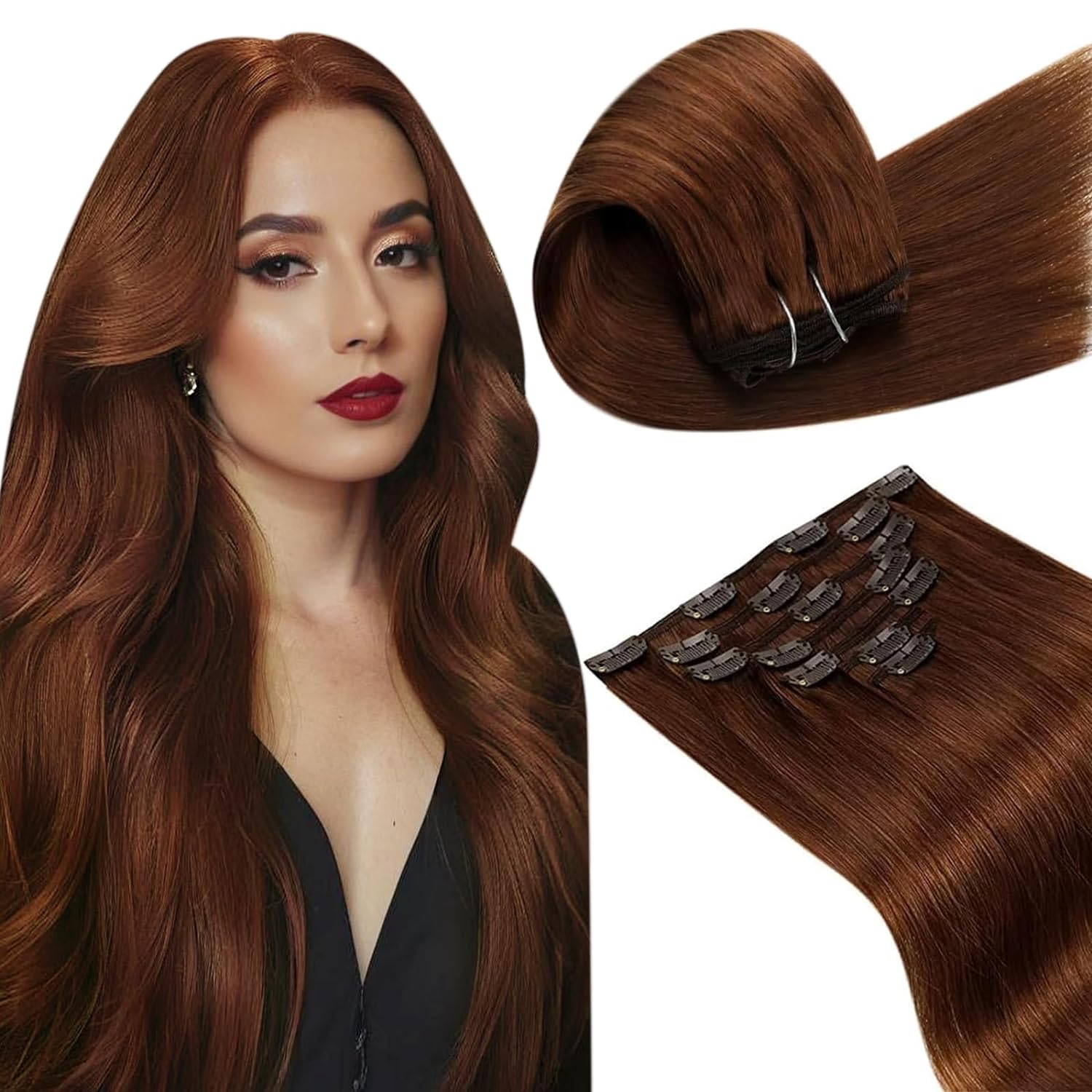 VIP Clip Extensions / Silky Straight 18" (140 g) - ClipeX System
