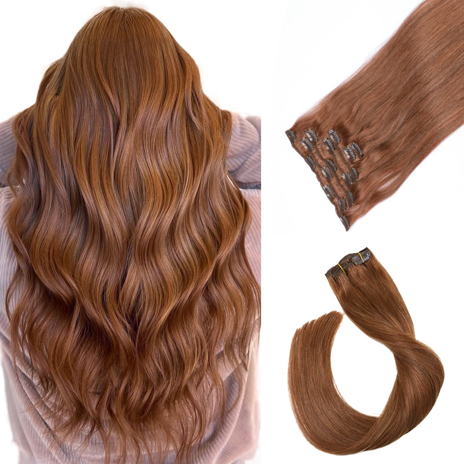VIP Clip Extensions / Silky Straight 18" (140 g) - ClipeX System