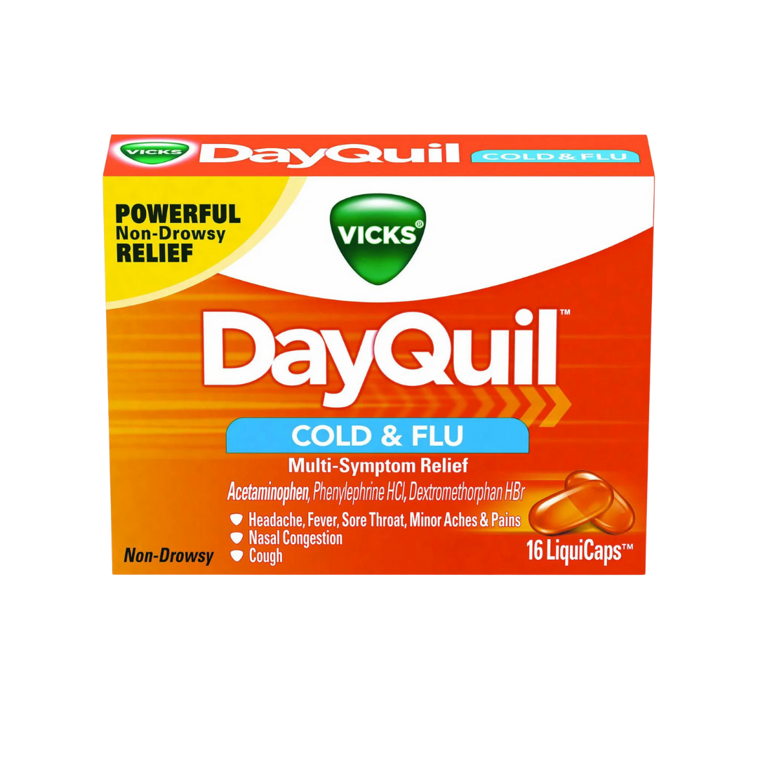 Vicks DayQuil Cold & Flu Multi-Symptom Relief LiquiCaps (16ct) DestGlow