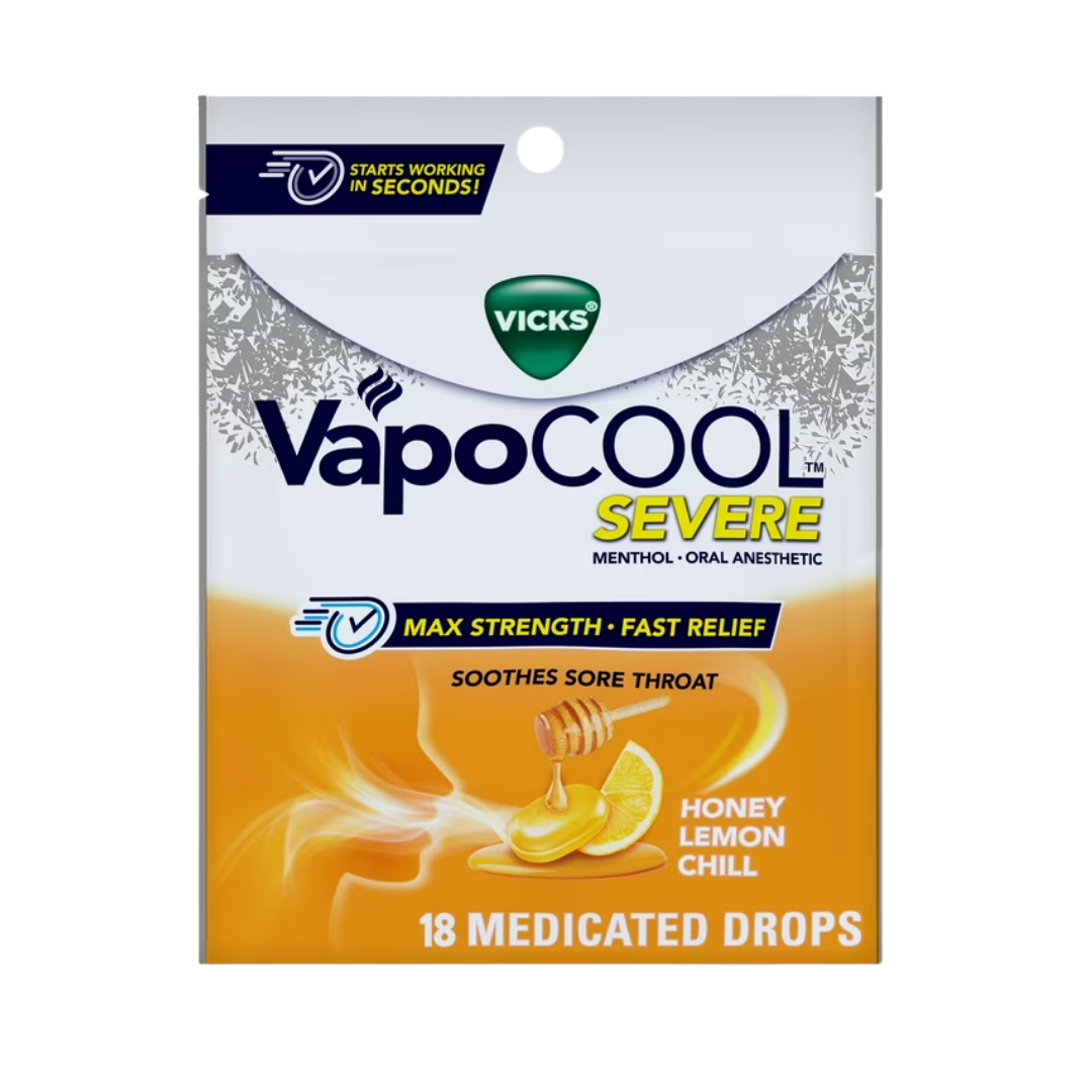 Vicks VapoCOOL Honey Medicated Drops (18ct) DestGlow