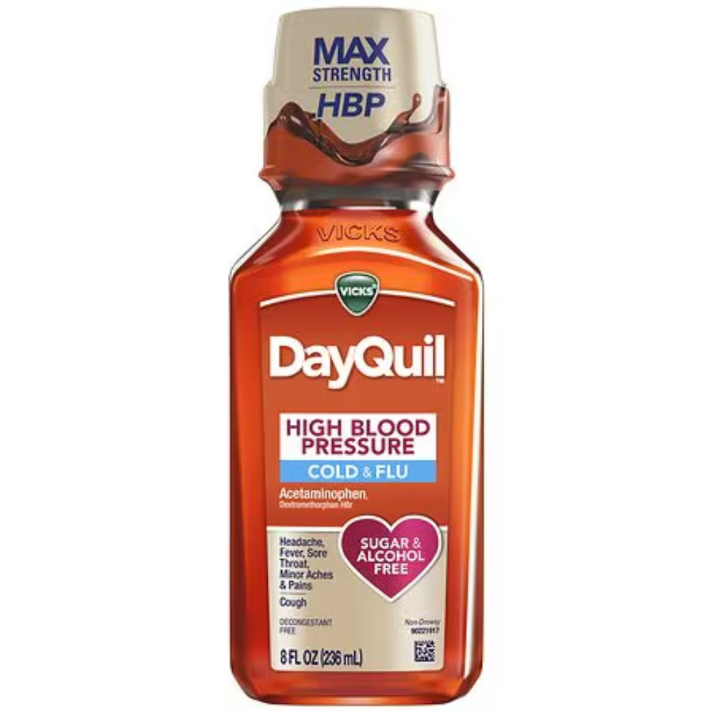 Vicks DayQuil High Blood Pressure Cold & Flu Relief (8oz) DestGlow