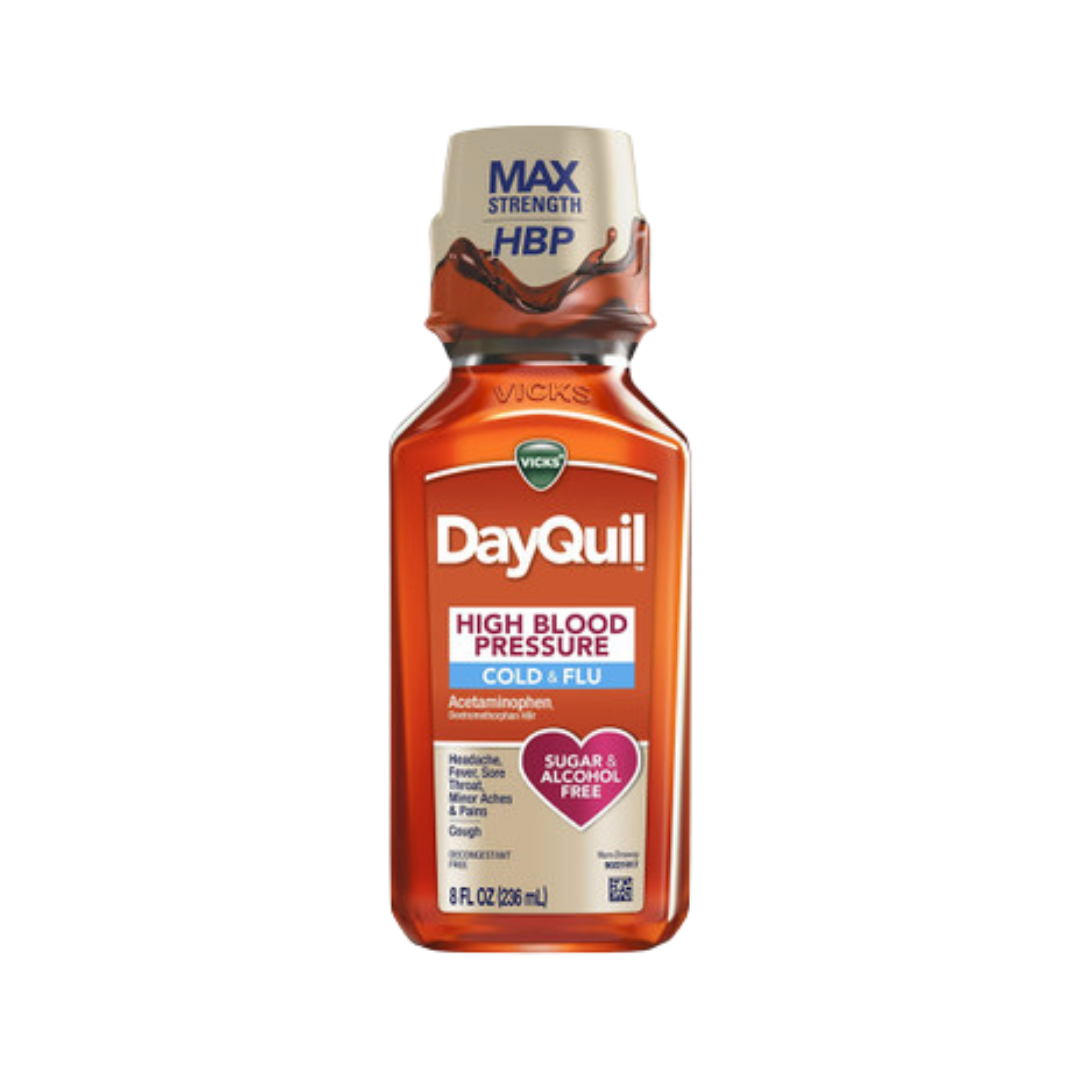 Vicks DayQuil HBP Cold & Flu Liquid Relief (8oz) DestGlow