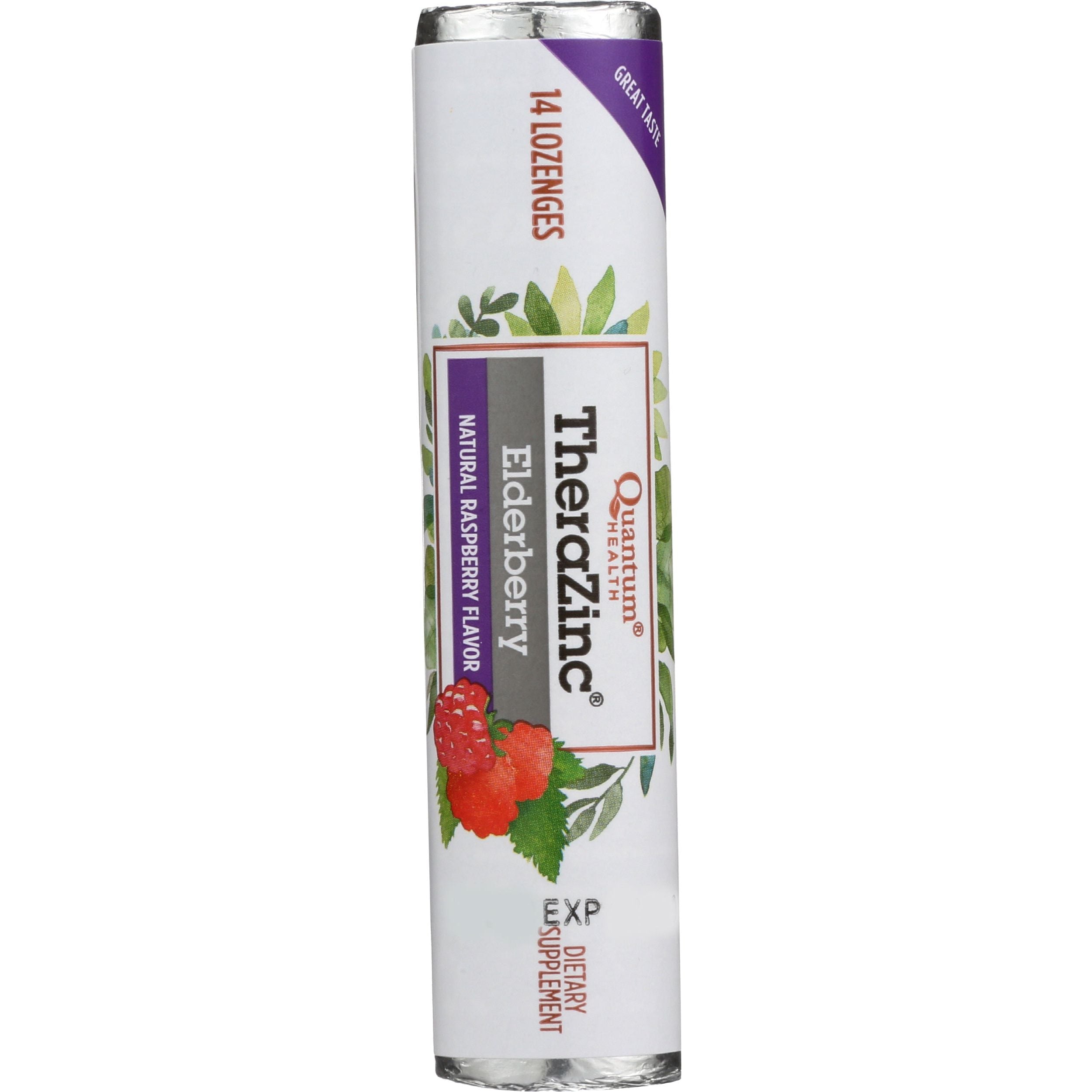 Quantum Health Thera Zinc Elderberry Lozenges Natural Raspberry Flavor - 12 Packs Of by Pasteur Pharmacy