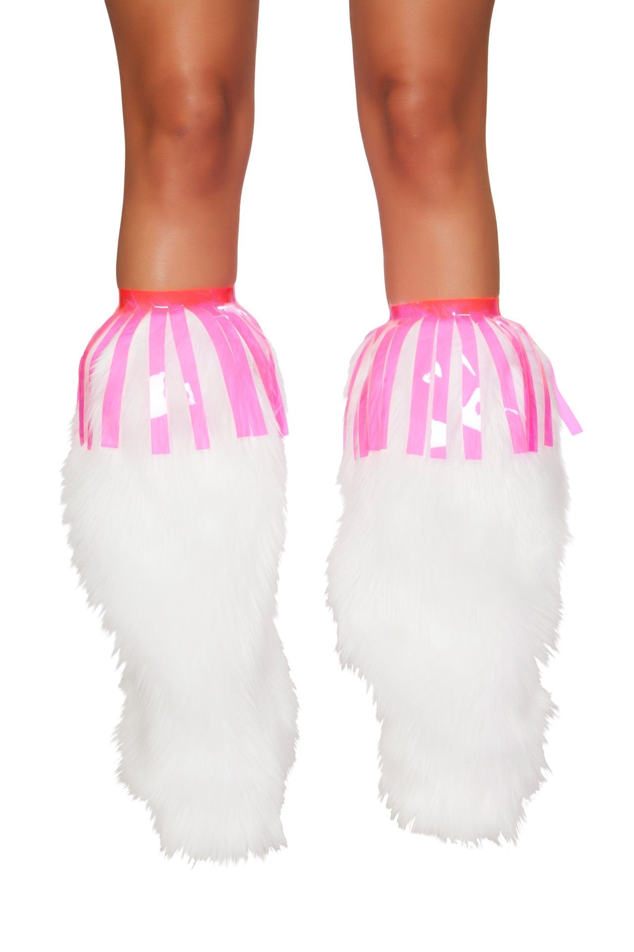Pair of Vinyl Fringe Leg Wrap - DestGlow