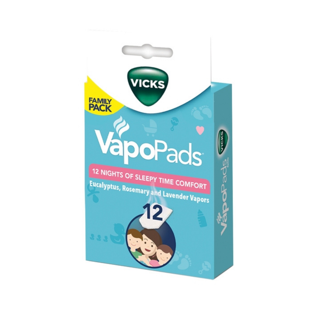 Vicks VapoPads Sleepy Time Comfort Eucalyptus & Rosemary (12 Pads) DestGlow