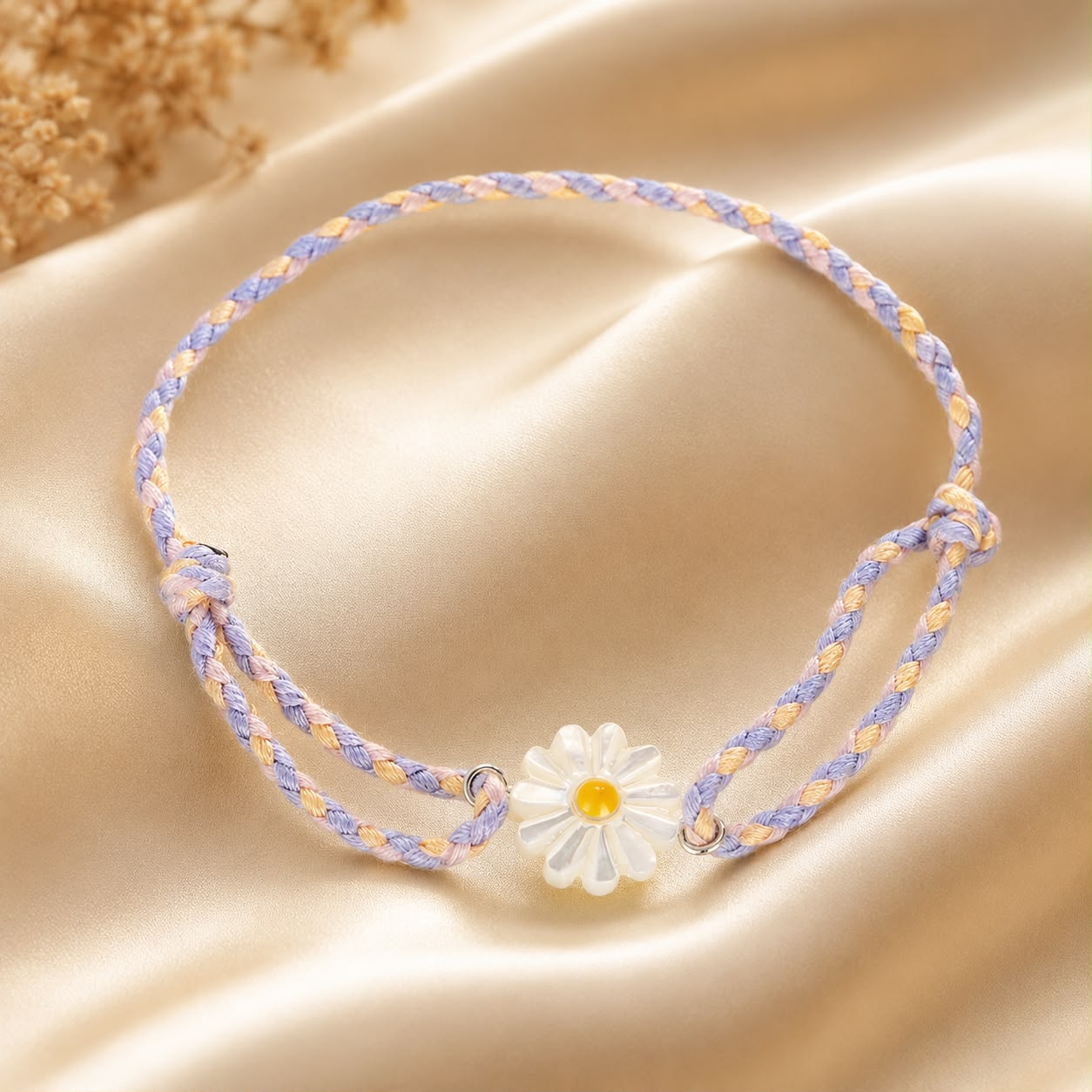 925 Sterling Silver Plated Platinum Deep Seashell Bracelet 24cm Adjustable for Women DestGlow