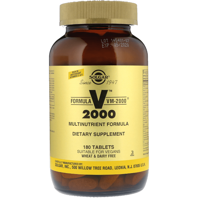 Solgar Formula VM-2000 180 Tablets (Multinutrient System) by Pasteur Pharmacy