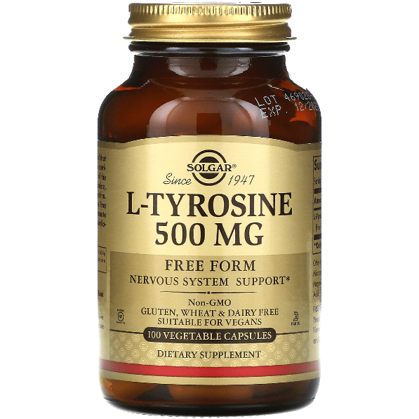 Solgar L-Tyrosine 500mg 100 Vegetables Capsules by Pasteur Pharmacy