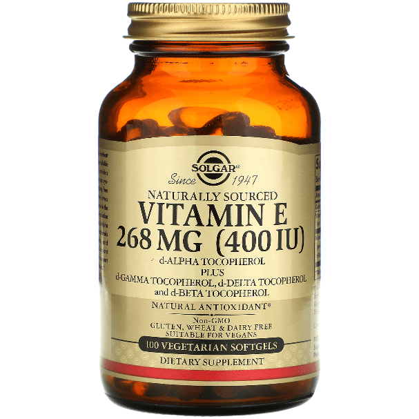 Solgar Vitamin E 268 mg (400 IU) 100 Vegetarian Softgels by Pasteur Pharmacy