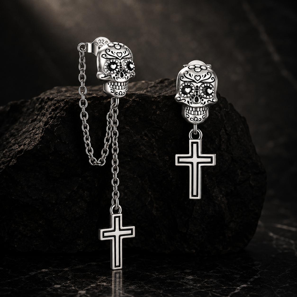 S925 Sterling Silver Oxidized Earrings for Women DestGlow