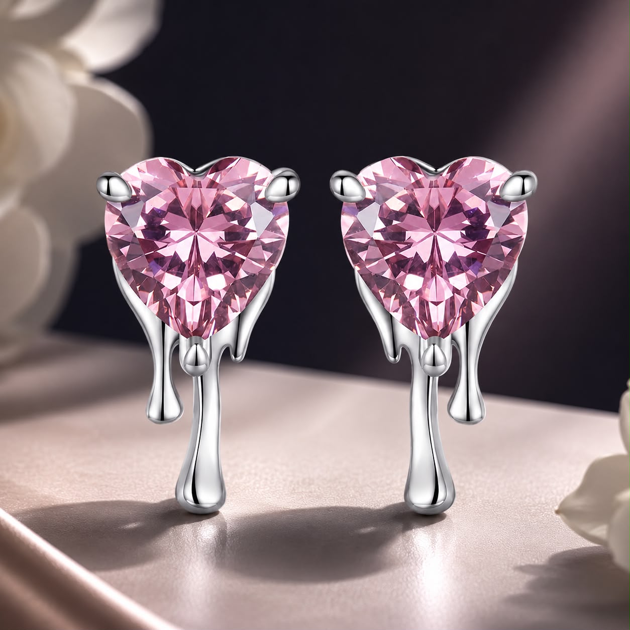 925 Sterling Silver CZ Earrings with Pavé Setting for Women DestGlow