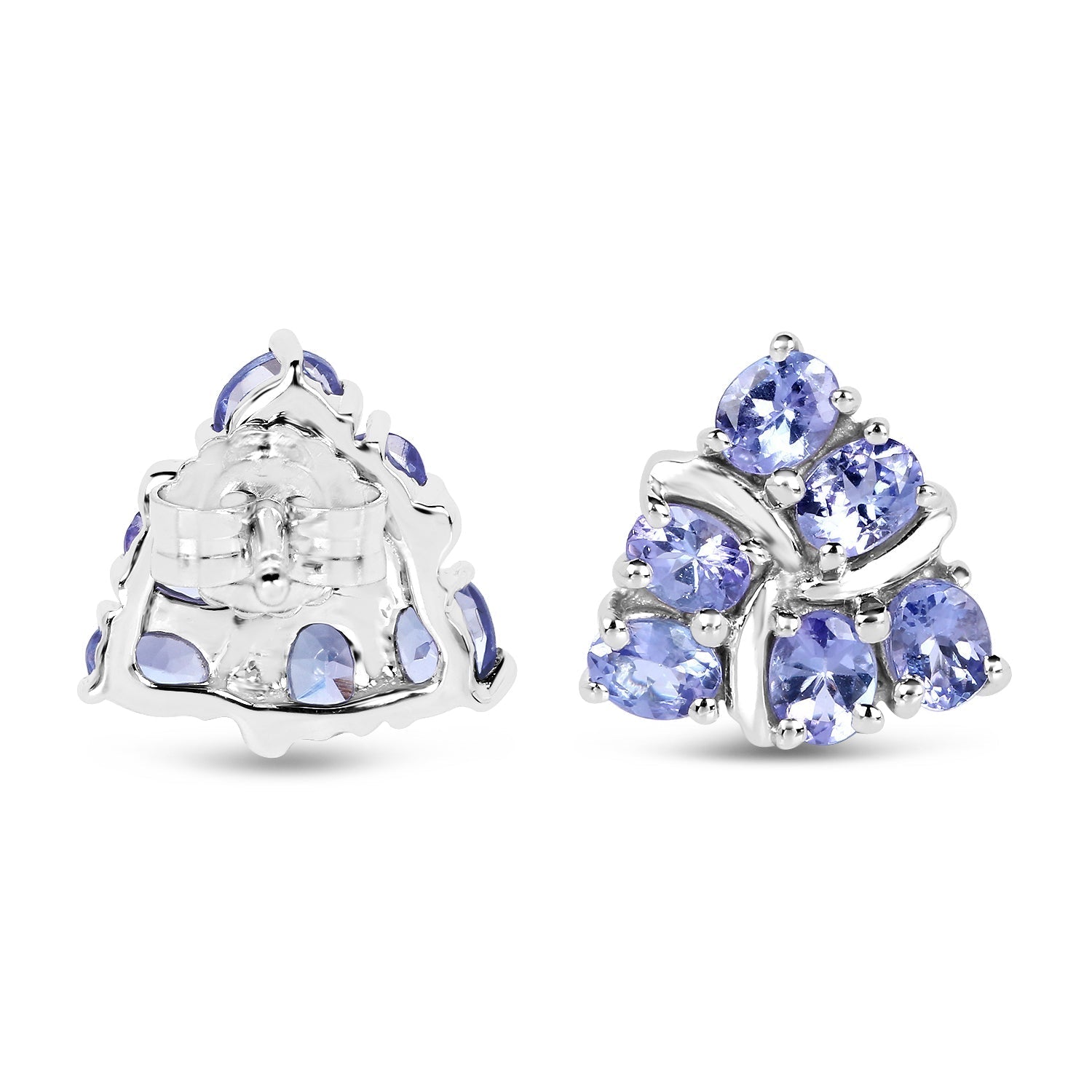 2.04 Carat Genuine Tanzanite .925 Sterling Silver Earrings DestGlow