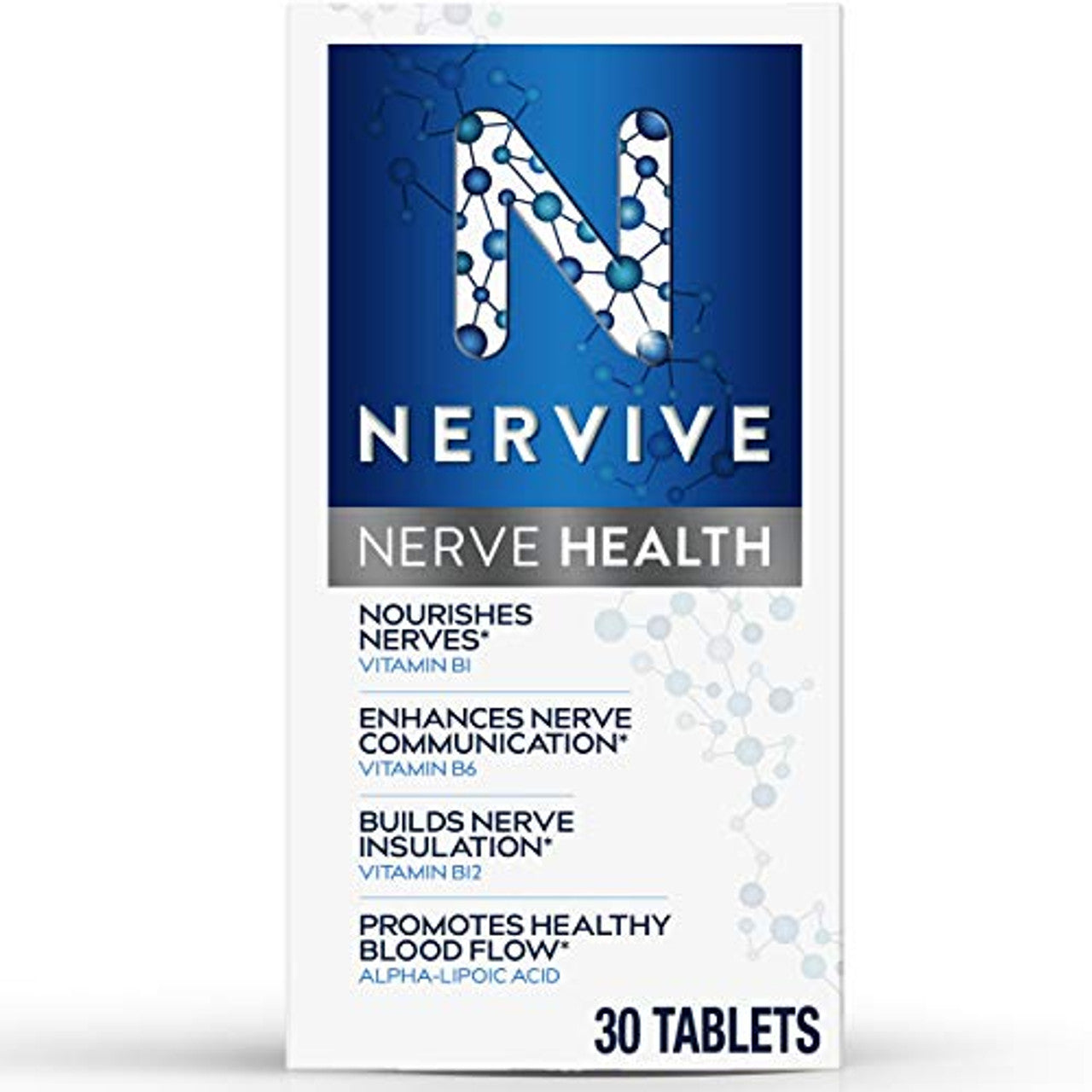 Nervive Nerve Health Support Supplement, Vitamin B Complex & Alpha Lipoic Acid, 30 Count by Pasteur Pharmacy