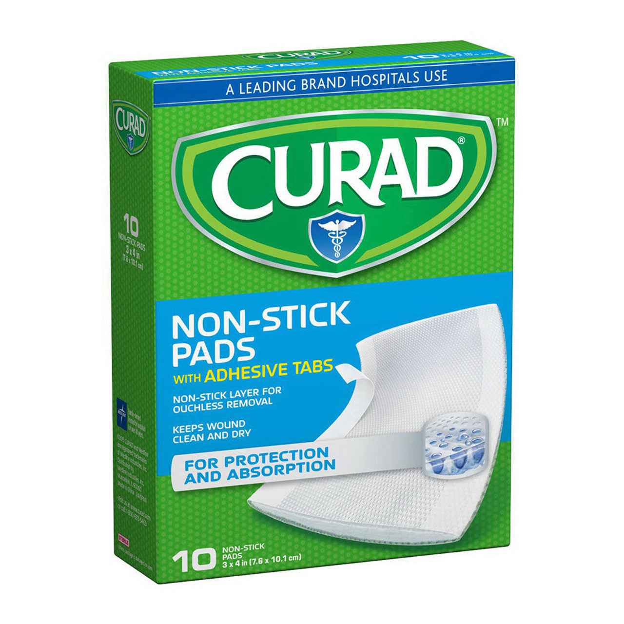 Curad Telfa Non-Stick Pads, 3 Inch X 4 Inches