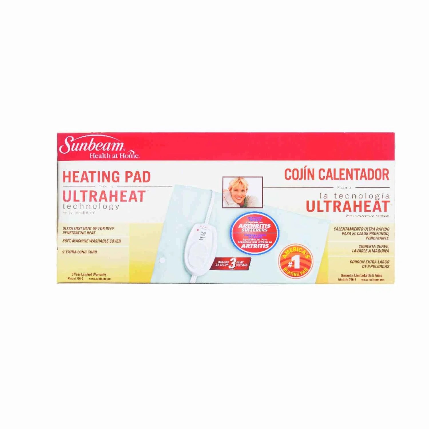 Sunbeam Jarden 000756-500-000U Ultraheat Technology Heating Pad by Pasteur Pharmacy