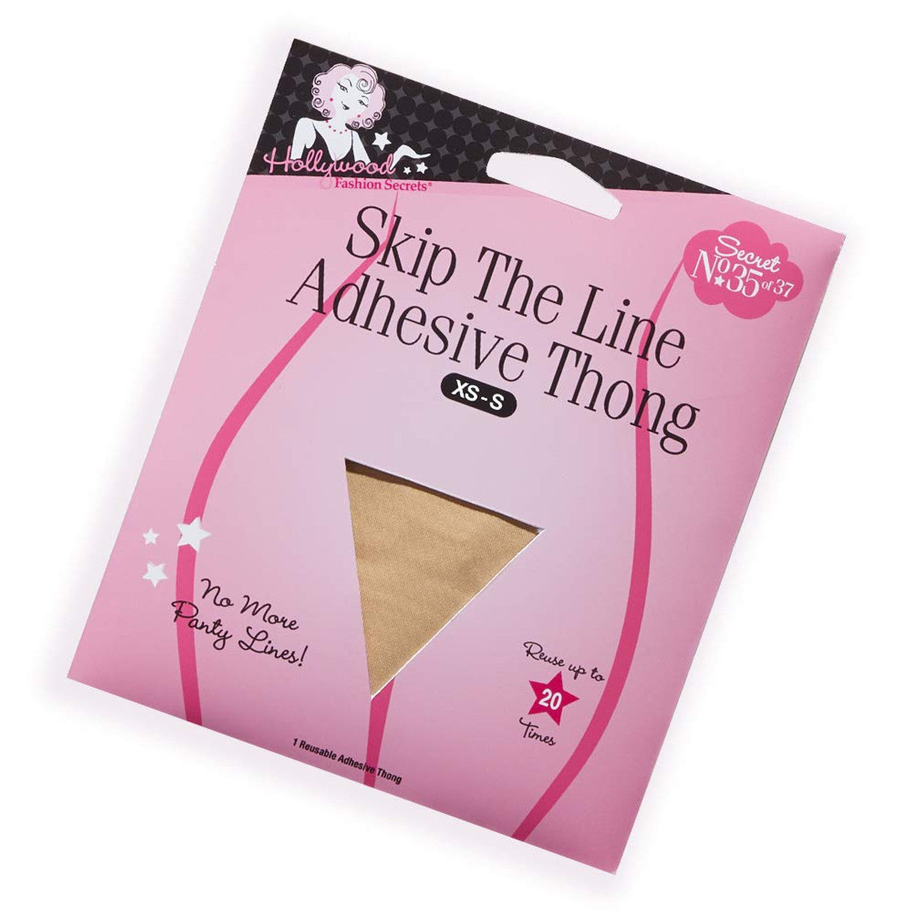 Hollywood 3 Fashion Secrets Skip The Line Adhesive Thong Reusable Size Xs/s by Pasteur Pharmacy