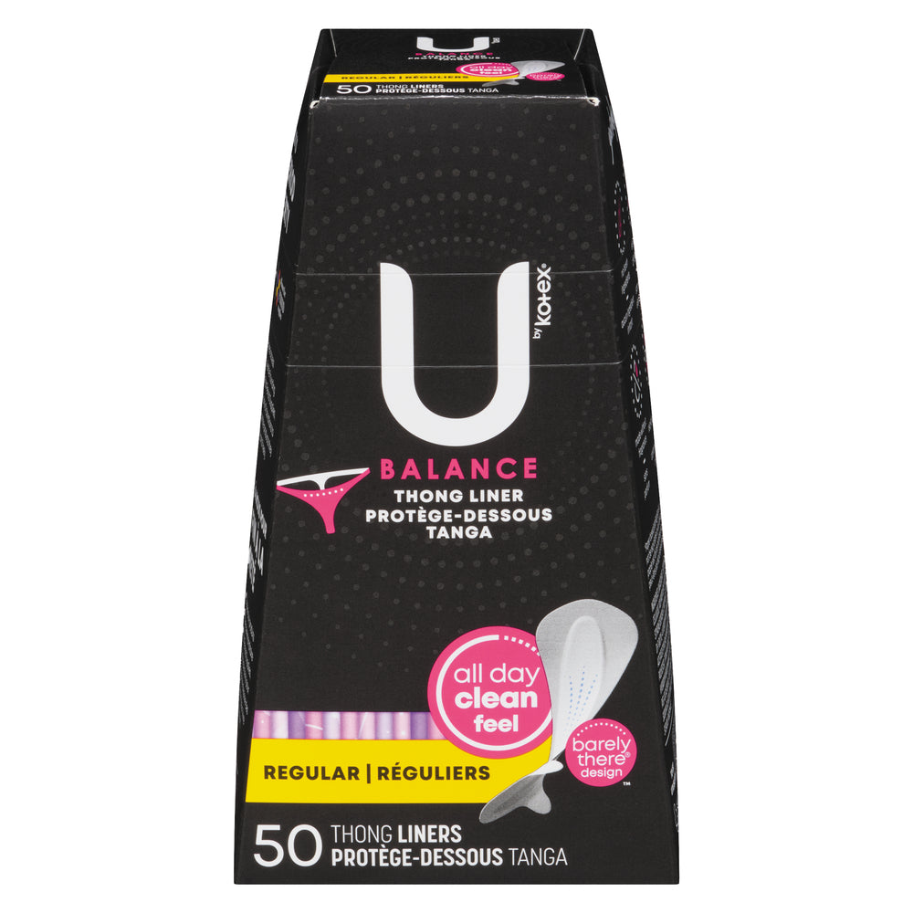 U by Kotex Balance Thong Panty Liners, Regular Absorbency, 50 Count by Pasteur Pharmacy