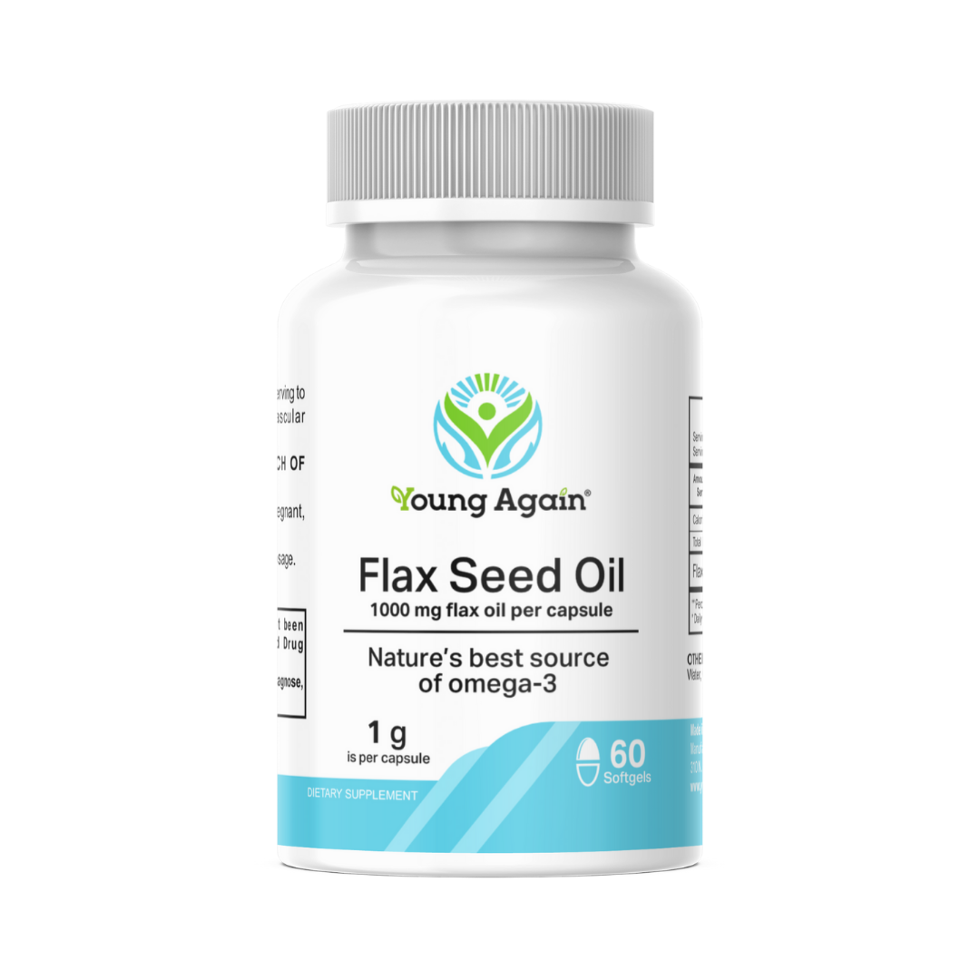 Flax Oil - Source of Omega-3 Fatty Acids by Young Again
