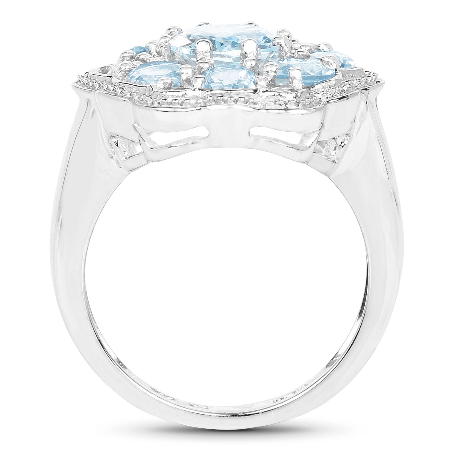6.64 Carat Genuine Blue Topaz .925 Sterling Silver Ring by Bids.com