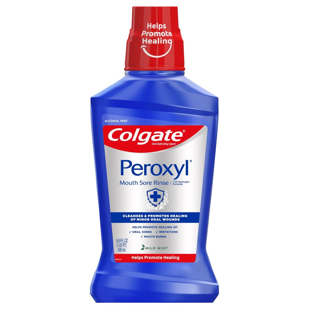 Colgate Peroxyl Mouth Sore Rinse Alcohol-Free (16.9 oz) DestGlow