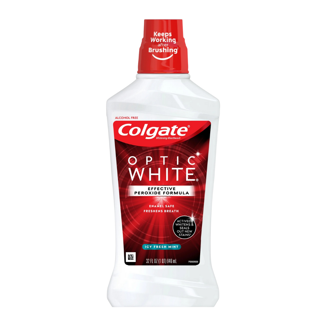 Colgate Optic White Whitening Mouthwash Icy Fresh Mint (32oz) DestGlow