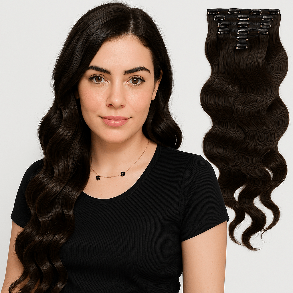 VIP Clip Extensions / Body Wave 18" (140 g) - ClipeX System