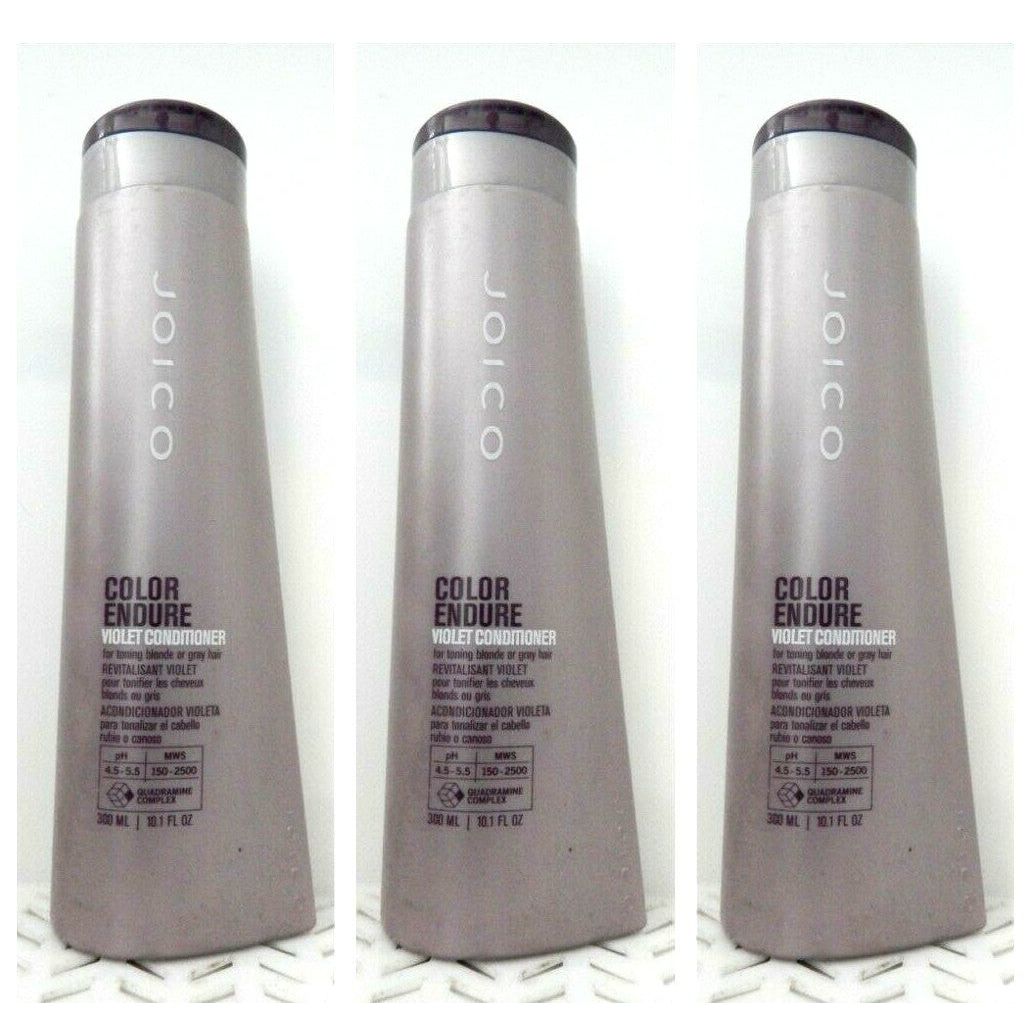 3 Joico COLOR ENDURE VIOLET CONDITIONER Tones Blonde Hair 10.1 Oz Each (958) by Pasteur Pharmacy