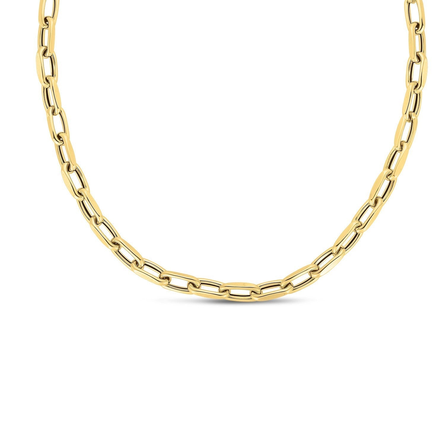 14k Yellow Gold French Cable Link Necklace (6mm) DestGlow